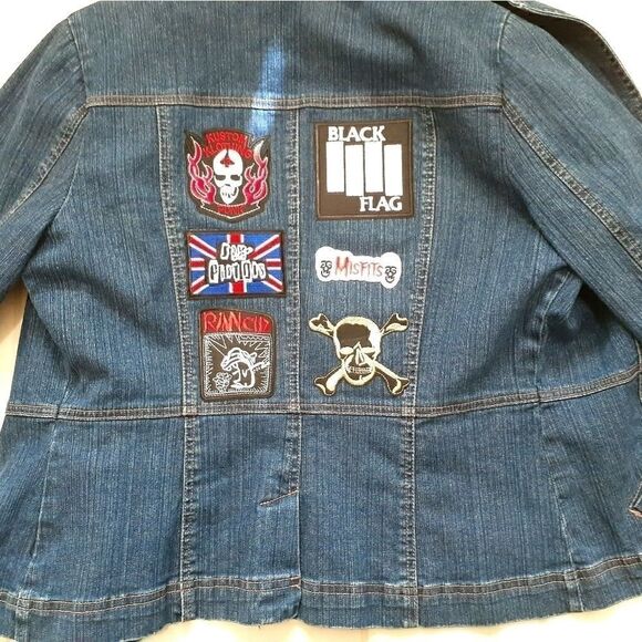 Custom St. John's Bay Rock N Roll Denim Ja… - Picture 1 of 5